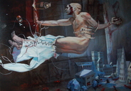 fluechtling-100x70-cm-oel-auf-holz